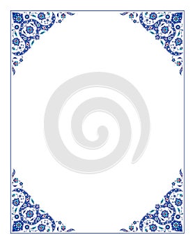 Floral Iznik Ottoman Frame